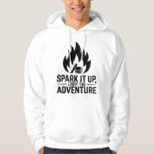 Adventure Campfire Firewood Flame Außenbereich Gra Hoodie (Vorderseite)