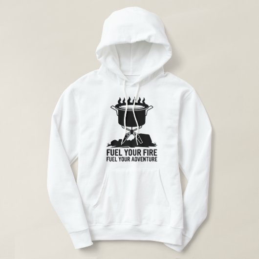Adventure Camping Cooking Fire Grafik Design Hoodie (Design vorne)