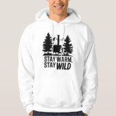 Adventure Camping Wood Stove Kabine Kunstwerk Hoodie (Vorderseite)