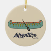 Adventure Canoe Keramik Ornament (Vorne)