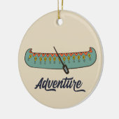 Adventure Canoe Keramik Ornament (Links)