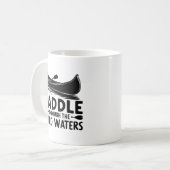 Adventure Canoe Silhouette Zitat Kunst Kaffeetasse (Vorderseite Links)