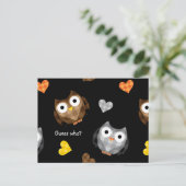 Adventure Checkered Hoot Owl Muster Postkarte (Stehend Vorderseite)