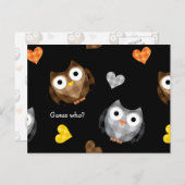 Adventure Checkered Hoot Owl Muster Postkarte (Vorne/Hinten)