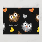 Adventure Checkered Hoot Owl Muster Postkarte (Vorderseite)