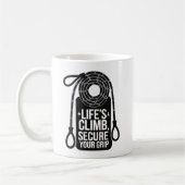 Adventure Climbing Quote Bold Rope Typografie Kaffeetasse (Links)