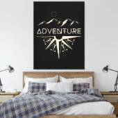 Adventure Compass Mountains Leinwanddruck (Insitu (Schlafzimmer))