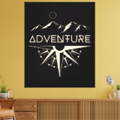Adventure Compass Mountains Leinwanddruck (Insitu (Wohnzimmer))