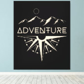 Adventure Compass Mountains Leinwanddruck (Insitu (Holzboden))