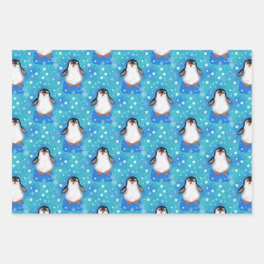 Adventure coole Iceberg Pinguin Geschenkpapier Set (Vorderseite 3)