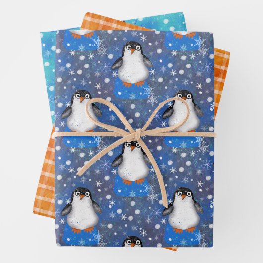 Adventure coole Iceberg Pinguin Geschenkpapier Set (Beispiel)