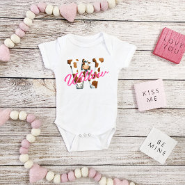 Adventure Cow Letter W Baby Outfit mit Individuell Strampler