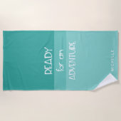 Adventure Custom Script | Monogram Beach Handtuch (Vorderseite)