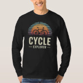 Adventure Cycle Lover Quote"Cycle Explorer" T-Shirt (Vorderseite)