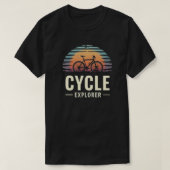 Adventure Cycle Lover Quote"Cycle Explorer" T-Shirt (Design vorne)