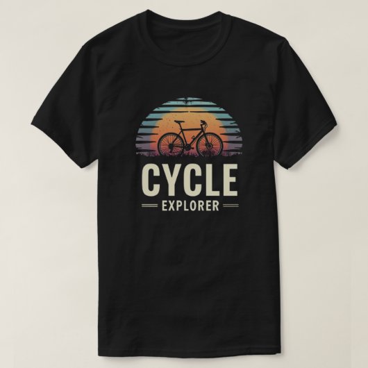 Adventure Cycle Lover Quote"Cycle Explorer" T-Shirt (Design vorne)