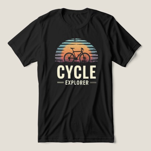 Adventure Cycle Lover Quote"Cycle Explorer" Tri-Blend Shirt (Design Vorderseite)