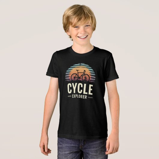 Adventure Cycle Lover Quote"Cycle Explorer" Tri-Blend Shirt (Vorderseite voll)