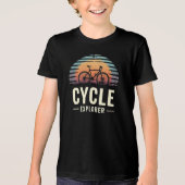 Adventure Cycle Lover Quote"Cycle Explorer" Tri-Blend Shirt (Vorderseite)