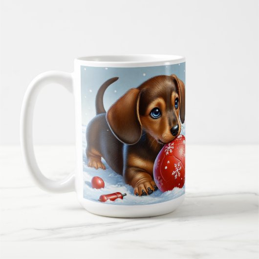 Adventure Dackel Puppy Kaffeetasse (Links)