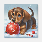 Adventure Dackel Puppy Magnet (Vorne)