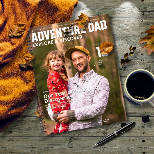 Adventure Dad Magazine Cover - Add Your Headline Notizblock