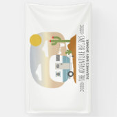 Adventure Desert Camper Blue Baby Shooting Banner (Vertikal)