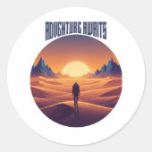Adventure Desert T-Shirt - Draußen und Wüste Sky Runder Aufkleber (Vorderseite)