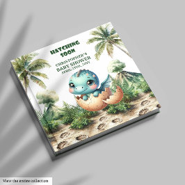 Adventure Dinosaur Baby Boy Guest Book Gästebuch