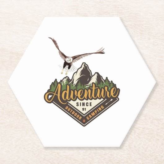 Adventure Eagle Wandern Untersetzer (Vorderseite)