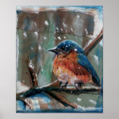 Adventure Eastern Bluebird Winter Art Print Poster (Vorne)