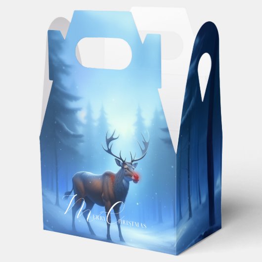 Adventure Editable Winter Wonderland Weihnachten Geschenkschachtel (Geöffnet)