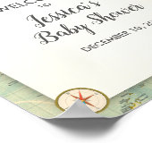 Adventure erwartet Baby Dusche Begrüßungsreise Poster (Ecke)