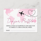 Adventure erwartet Baby Shower Diaper Raffle Begleitkarte (Vorderseite)