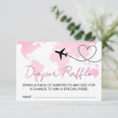 Adventure erwartet Baby Shower Diaper Raffle Begleitkarte (Stehend Vorderseite)