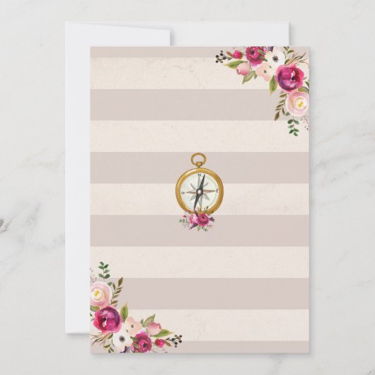 Adventure erwartet Baby Shower Einladung Karte Dus (Rückseite)