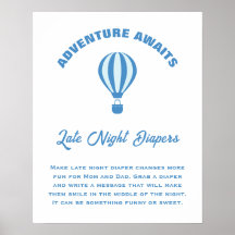 Adventure erwartet Baby Shower Spate Night Diapers