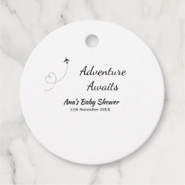 Adventure erwartet Babydusche hinzufügen Name Datu Geschenkanhänger