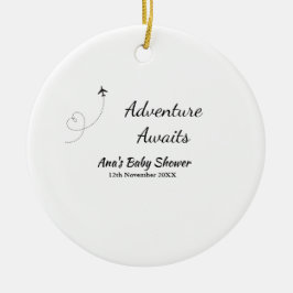 Adventure erwartet Babydusche hinzufügen Name Datu Keramik Ornament