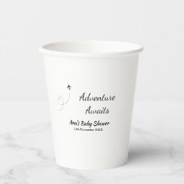 Adventure erwartet Babydusche hinzufügen Name Datu Pappbecher