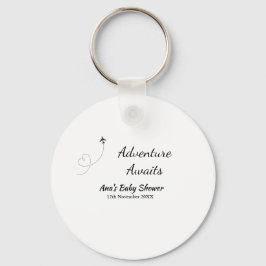 Adventure erwartet Babydusche hinzufügen Name Datu Schlüsselanhänger