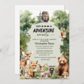 Adventure erwartet Boy Baby Shower Einladung (Vorne/Hinten)