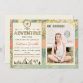 Adventure erwartet Einladung des Abschlusses Reise (Vorne/Hinten)