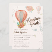 Adventure erwartet Foster Baby Shower Neutral Einladung (Vorne/Hinten)