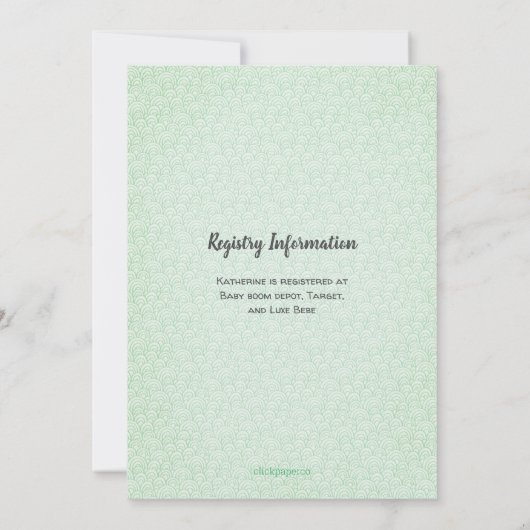 Adventure erwartet Green Mountains Baby Shower Einladung (Rückseite)