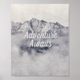 Adventure erwartet Nature Misty Mountain Bike Quot Poster