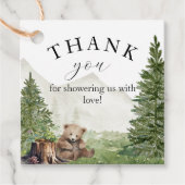 Adventure erwartet neutrale Baby-Dusche für Gender Geschenkanhänger (Vorderseite)