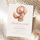 Adventure erwartet Niedliche Squirrel Balloon Baby Postkarte