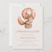 Adventure erwartet Niedliches Eichhörnchen QR Code Einladung (Vorderseite)