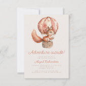 Adventure erwartet Niedliches Eichhörnchen QR Code Einladung (Vorderseite)